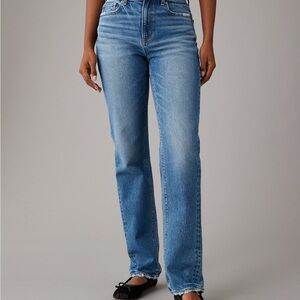 AE Straight Super High Waisted Straight Jeans